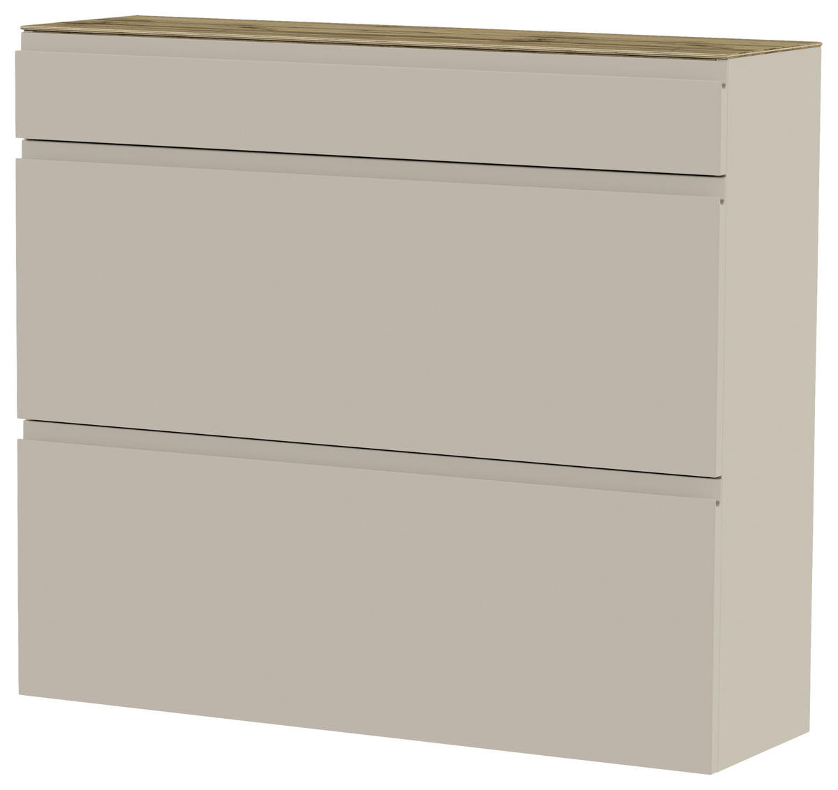 SCHUHKIPPER Eichefarben, Sandfarben  - Sandfarben/Eichefarben, Design, Holzwerkstoff (110/97/33cm) - Moderano
