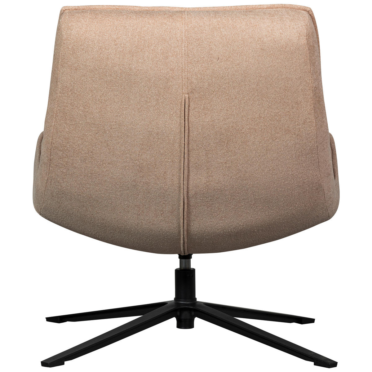SESSEL in Webstoff Naturfarben  - Schwarz/Naturfarben, Design, Textil/Metall (74/84/86cm) - Livetastic
