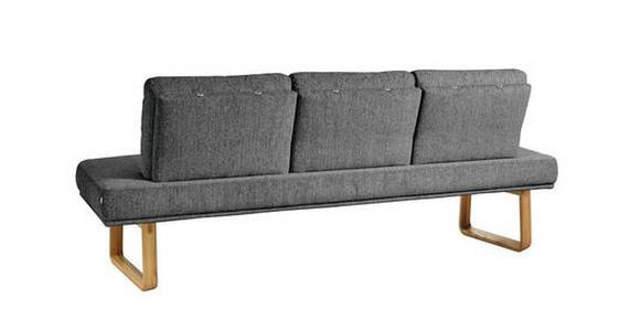 SITZBANK 224/92/78 cm  in Grau  - Eichefarben/Grau, Design, Holz/Textil (224/92/78cm) - Dieter Knoll