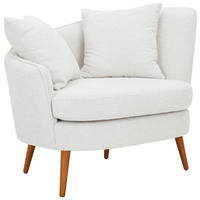 SESSEL Bouclé Weiß    - Naturfarben/Weiß, KONVENTIONELL, Holz/Textil (106/88/83cm) - Max Winzer