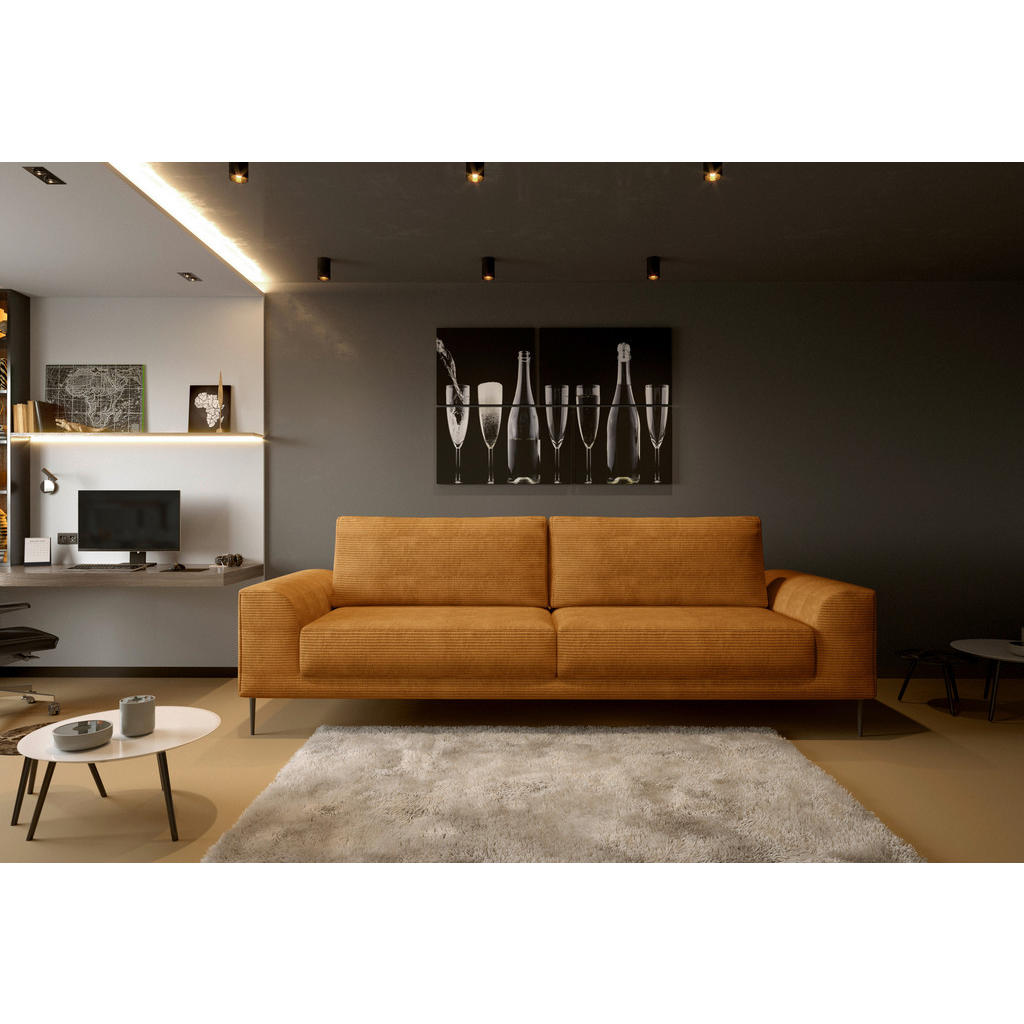 Thumbnail - Livetastic Schlafsofa, Currygelb, Textil, Uni, 2-Sitzer, Füllung: Schaumstoff, 250x89x105 cm, Reach, Made in EU, FSC Mix...