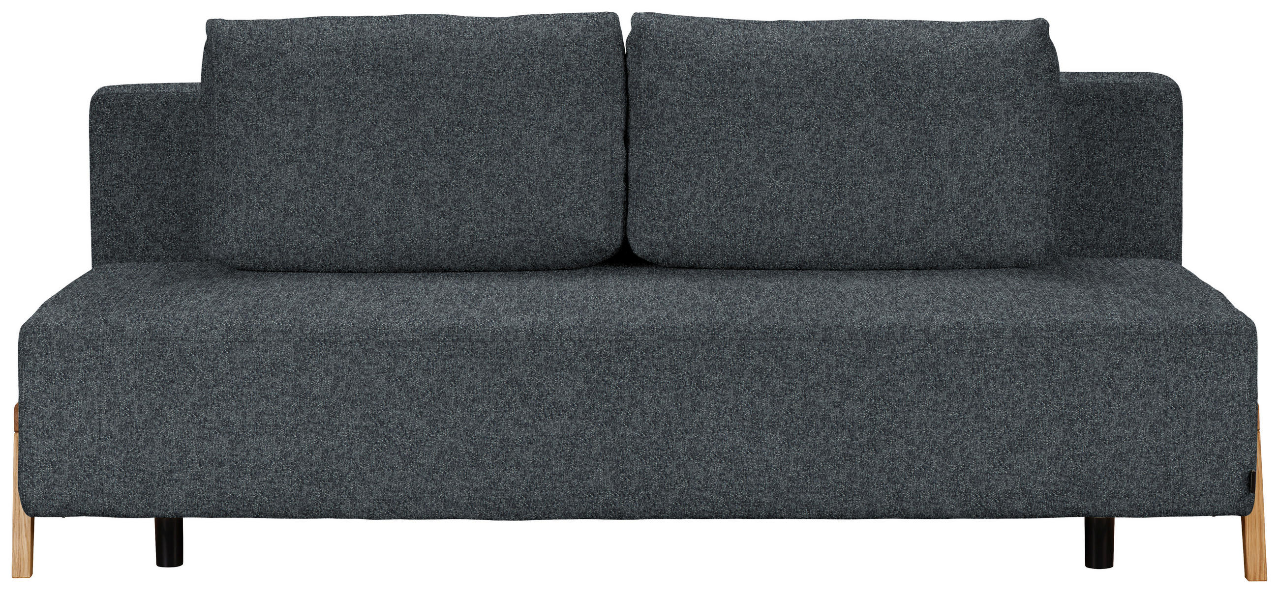 SCHLAFSOFA Struktur Dunkelgrau  - Dunkelgrau/Naturfarben, Design, Holz/Textil (211/88/102cm) - Niels Andersson