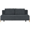 SCHLAFSOFA Struktur Dunkelgrau  - Dunkelgrau/Naturfarben, Design, Holz/Textil (211/88/102cm) - Niels Andersson