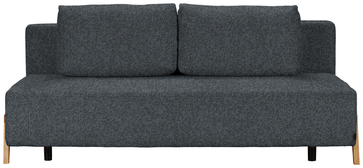 SCHLAFSOFA in Textil Dunkelgrau  - Dunkelgrau/Naturfarben, Design, Holz/Textil (211/88/102cm) - Niels Andersson