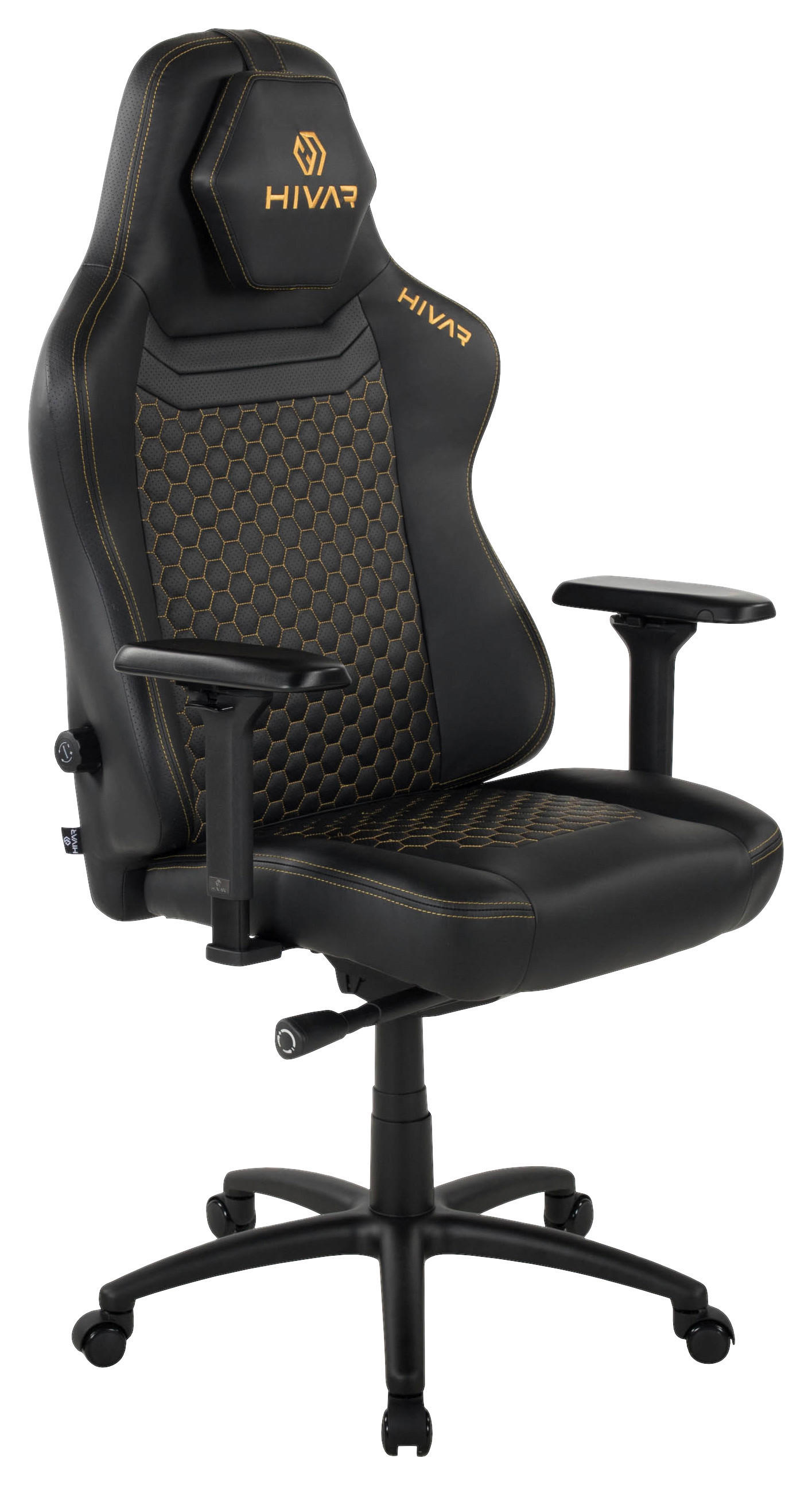 ORBICAL XL Solaris Coal Schwarz, Gelb Metall, Leder   - Gelb/Schwarz, LIFESTYLE, Leder/Metall (81/147/72cm) - HIVAR