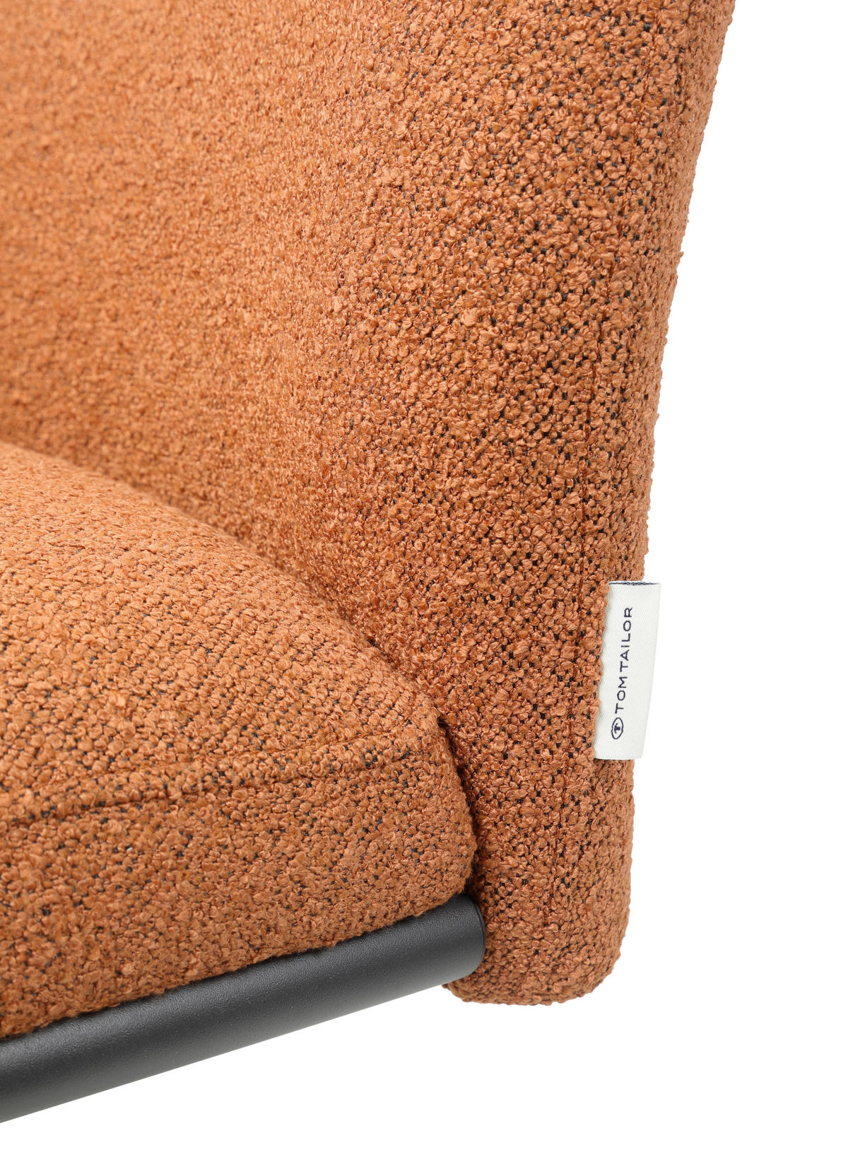 SCHWINGSTUHL  in Stahl Webstoff, Bouclé  - Rostfarben/Schwarz, Basics, Textil/Metall (48/86,5/62,5cm) - Tom Tailor