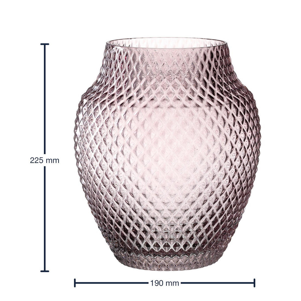 VASE Poesia 23 cm  - Violett, Basics, Glas (20/23cm) - Leonardo