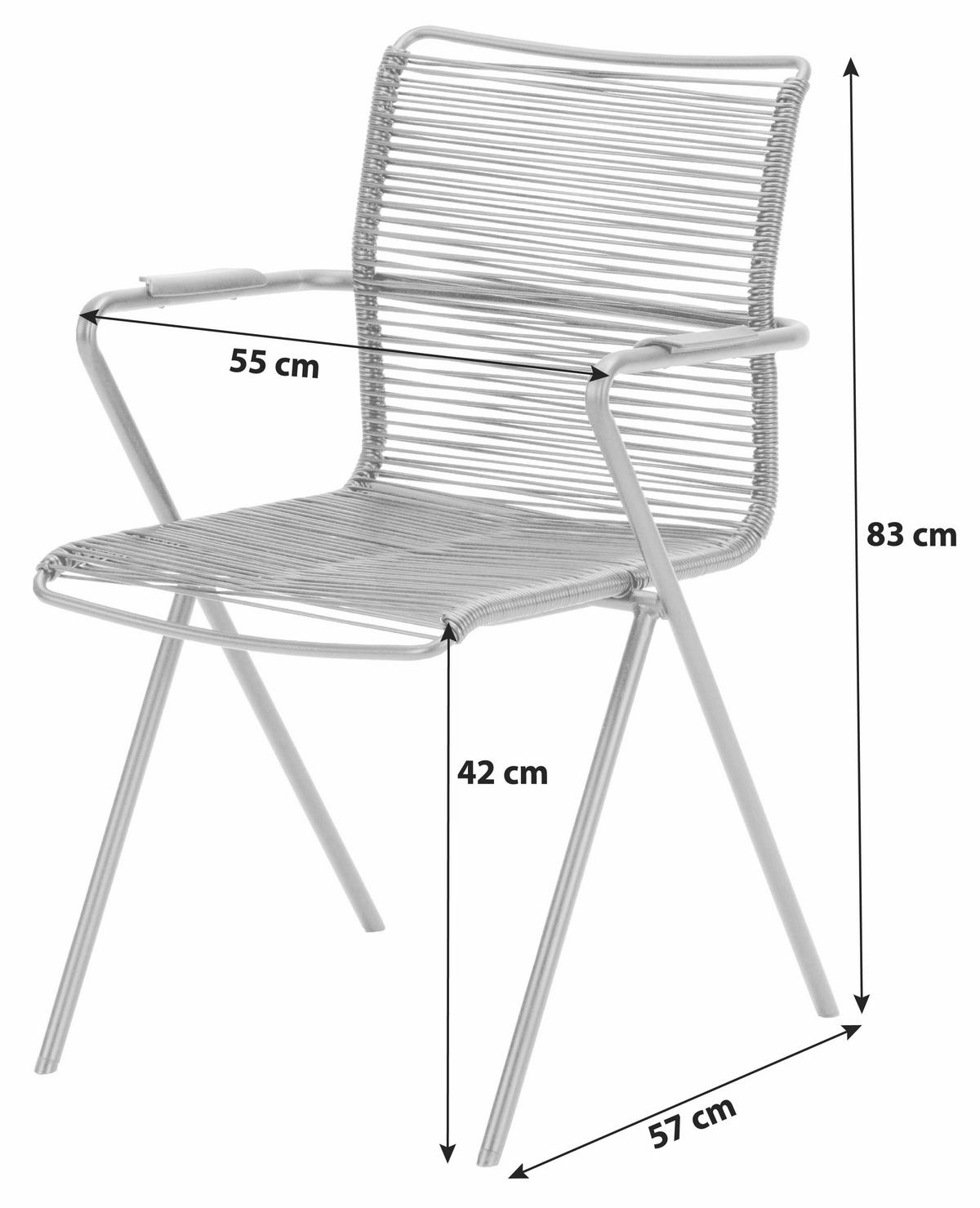 STAPELSESSEL Aluminium Anthrazit, Schwarz  - Anthrazit/Schwarz, Basics, Kunststoff/Metall (55/57/83cm) - Acamp
