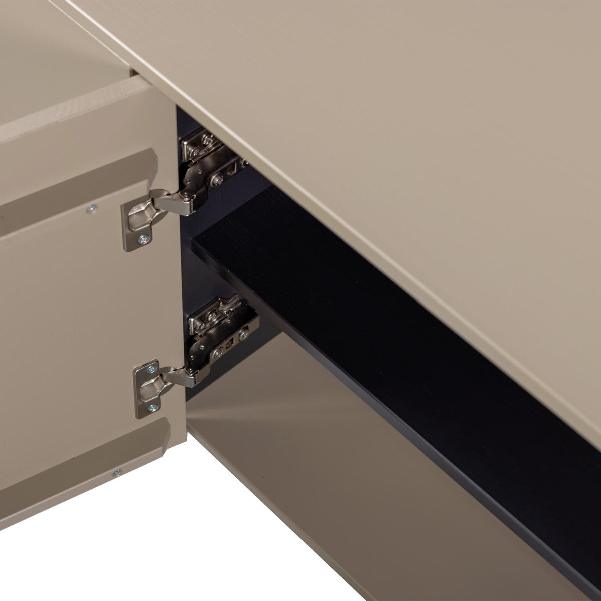 LOWBOARD Gunnar 154/56/44 cm  stehend, hängend  - Schlammfarben, Design, Holz/Metall (154/56/44cm) - Livetastic