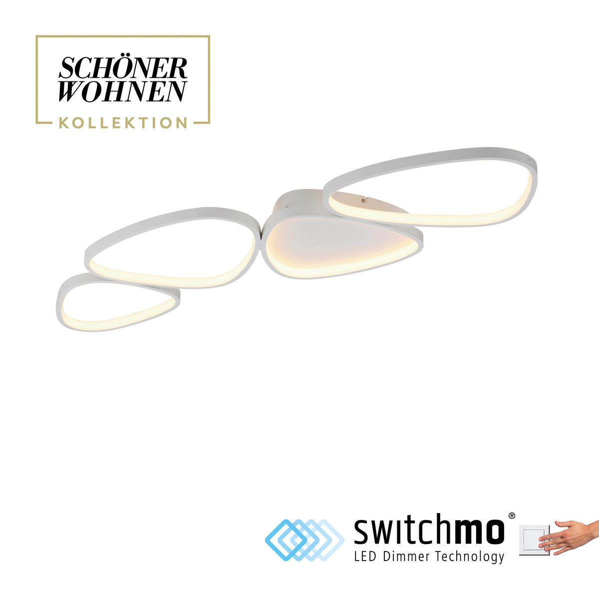 LED-DECKENLEUCHTE 116/38/6,2 cm   - Weiß, Design, Kunststoff/Metall (116/38/6,2cm) - Schöner Wohnen
