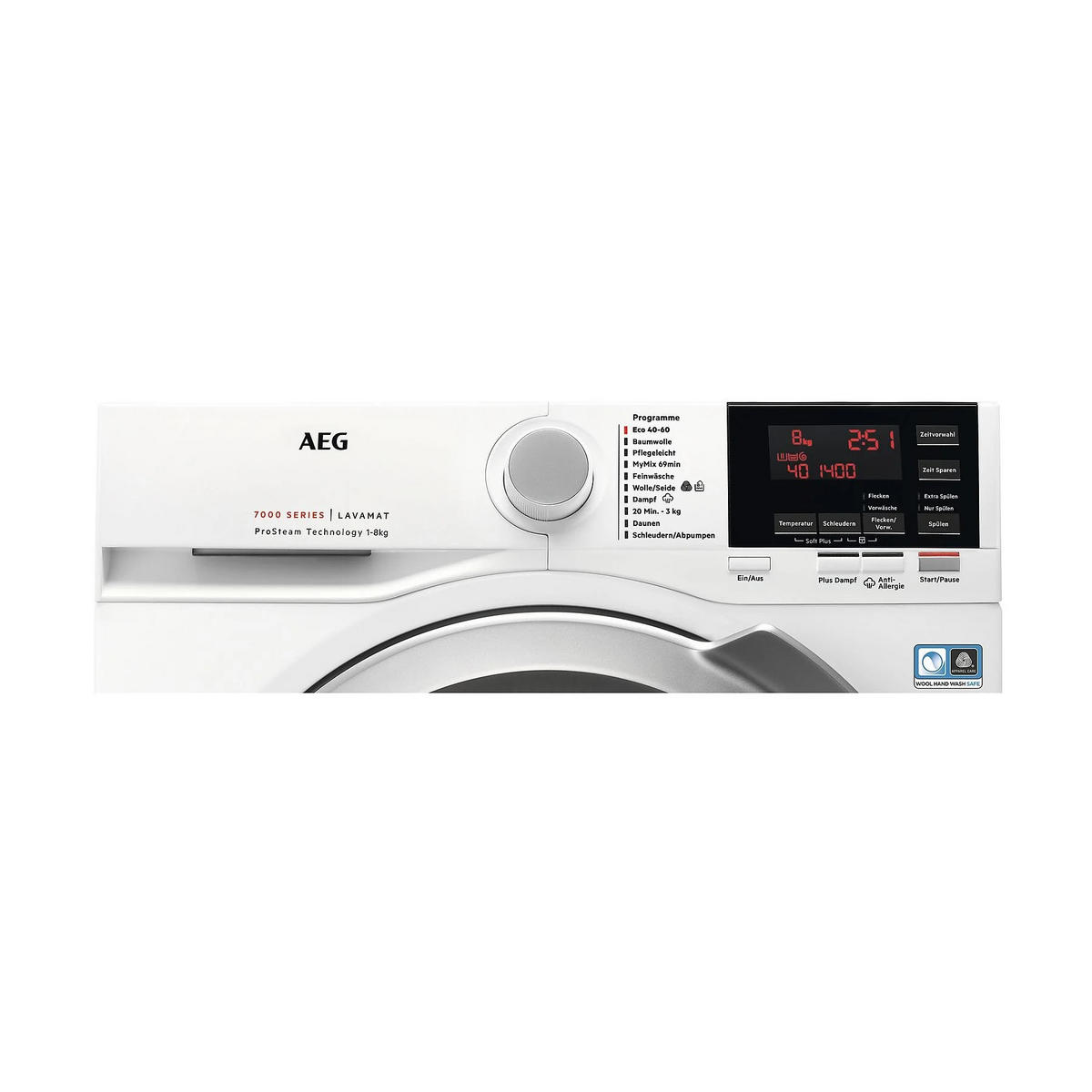 WASCHMASCHINE L7FBG61480   - Weiß, Basics, Kunststoff/Metall (59,6/84,7/60,2cm) - AEG