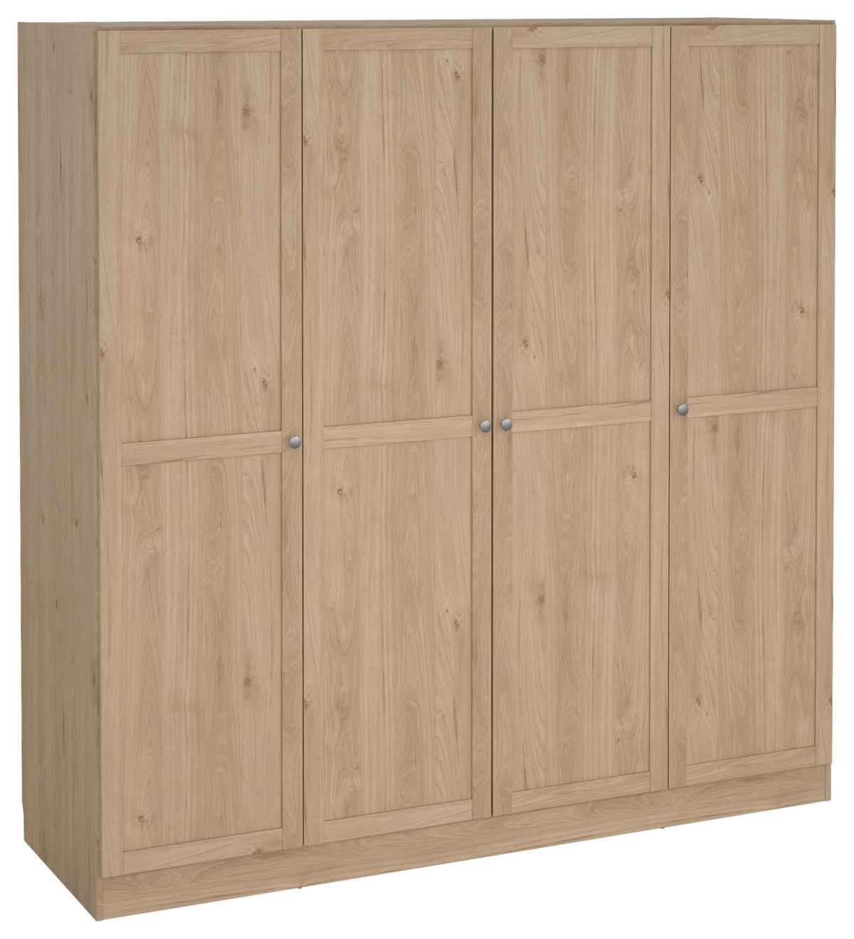 SKRIŇA S OTOČNÝMI DVERAMI, farba duba, 195,5/200/61,7 cm - farba duba/strieborná, Modern, kov/kompozitné drevo (195,5/200/61,7cm) - MID.YOU