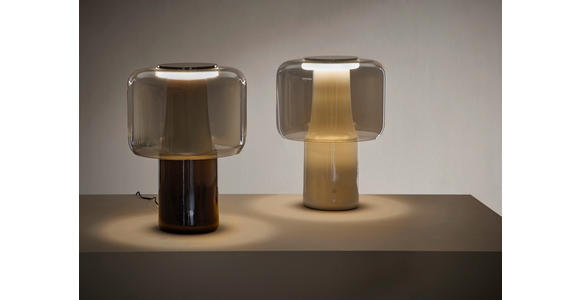 LED-TISCHLEUCHTE 28/38,4 cm   - Grau, Design, Glas/Keramik (28/38,4cm) - Dieter Knoll