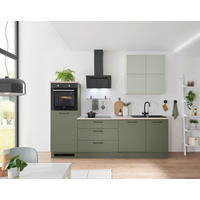 KÜCHENBLOCK 260 cm   in Grün, Mintgrün  - Beige/Schwarz, Design, Holzwerkstoff/Metall (260cm) - MID.YOU