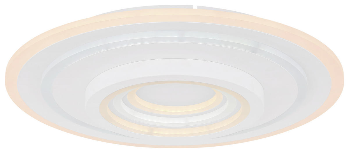 STROPNA LED-SVETILKA  Bafur 50 W//3000-6000 K/230 V/ - bela, Design, kovina/umetna masa (49,5/7cm) - Globo