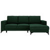 ECKSOFA in Flachgewebe Grün  - Schwarz/Grün, Design, Textil/Metall (244/156cm) - Livetastic