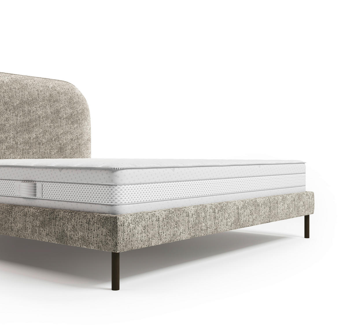 POLSTERBETT 180/200 cm  Beige  - Beige/Schwarz, Modern, Holz/Holzwerkstoff (180/200cm) - MID.YOU