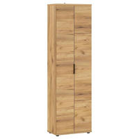 GARDEROBENSCHRANK  in 59/199/34 cm  - Eichefarben/Schwarz, KONVENTIONELL, Holzwerkstoff/Metall (59/199/34cm) - Germania