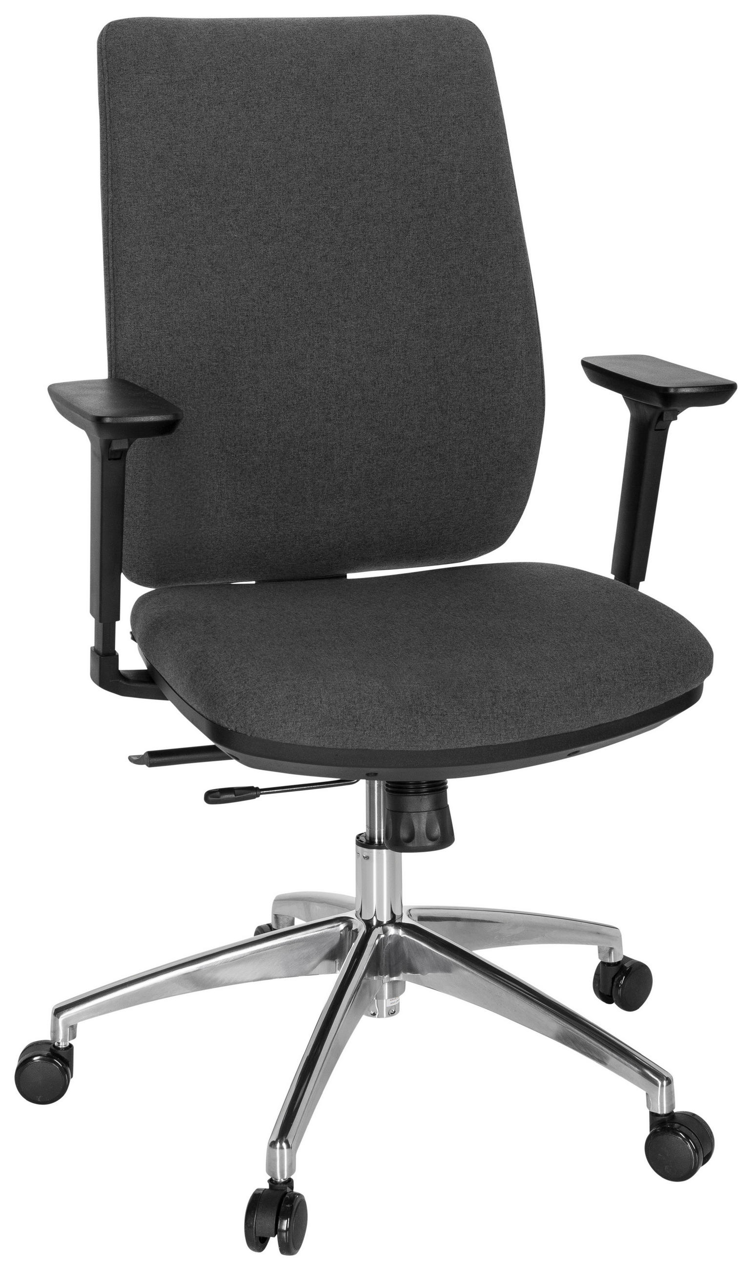 OTOČNÁ ŽIDLE, plochá tkanina, tmavě šedá - černá/tmavě šedá, Moderní, kov/textil (74/123/63cm) - MID.YOU