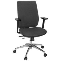 DREHSTUHL  in Flachgewebe Dunkelgrau  - Chromfarben/Dunkelgrau, MODERN, Kunststoff/Textil (74/123/63cm) - MID.YOU