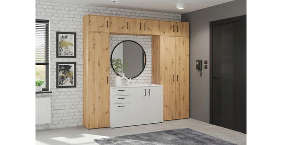 AUFSATZSCHRANK 45/35/40 cm  - Schwarz/Eiche Artisan, MODERN, Holzwerkstoff/Kunststoff (45/35/40cm) - Carryhome