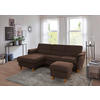 ECKSOFA in Mikrofaser Dunkelbraun  - Eichefarben/Dunkelbraun, Konventionell, Holz/Textil (163/244cm) - Sit & More