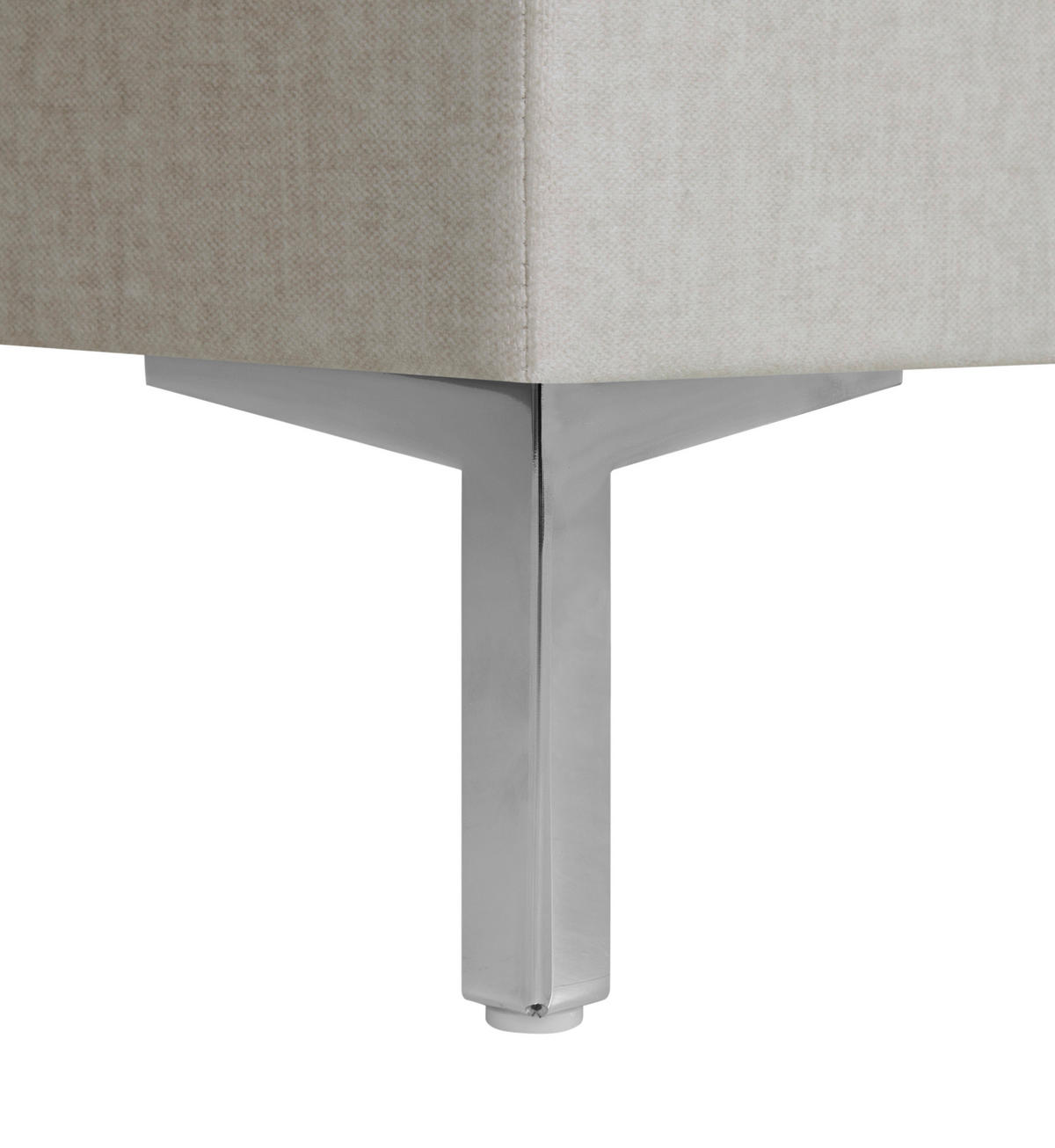 BOXSPRINGBETT 180/200 cm  in Beige  - Beige/Alufarben, MODERN, Textil (180/200cm) - MID.YOU