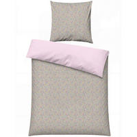 BETTWÄSCHE 135/200 cm  - Pink/Grau, Basics, Textil (135/200cm)