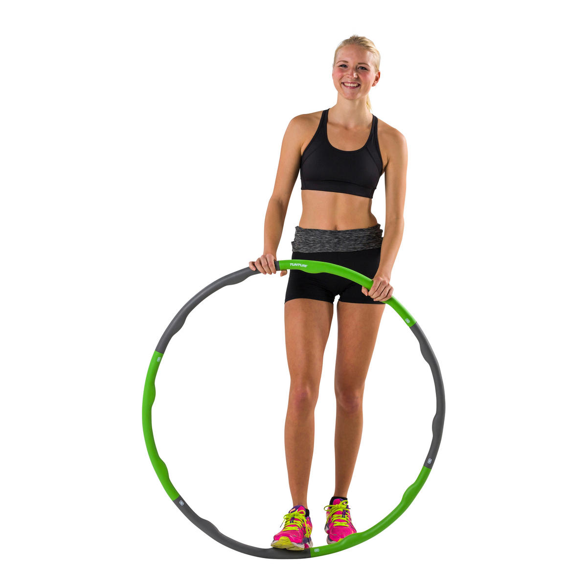 FITNESSREIFEN - Grau/Grün, KONVENTIONELL, Kunststoff/Metall (100/100/100cm)
