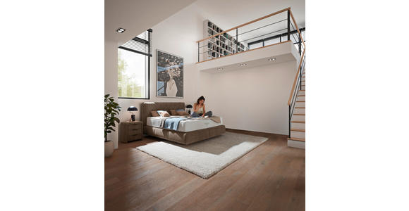 BOXSPRINGBETT 180/200 cm in Braun - Schwarz/Braun, Design, Kunststoff/Textil (180/200cm) - Johann Jakob