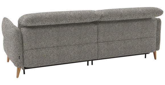 2-SITZER-SOFA in Webstoff Hellbraun - Hellbraun/Eiche Bianco, Design, Holz/Textil (234-262/85-106/98-112cm) - Dieter Knoll