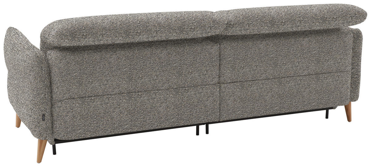 2-SITZER-SOFA in Webstoff Hellbraun  - Hellbraun/Eiche Bianco, Design, Holz/Textil (234-262/85-106/98-112cm) - Dieter Knoll
