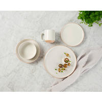 KOMBISERVICE Terra Nova 20-teilig  - Braun/Weiß, Trend, Keramik - Novel