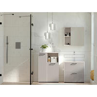Baie 3 piese, 135 cm - cașmir/negru, Trend, metal/material pe bază de lemn (135cm) - Respekta