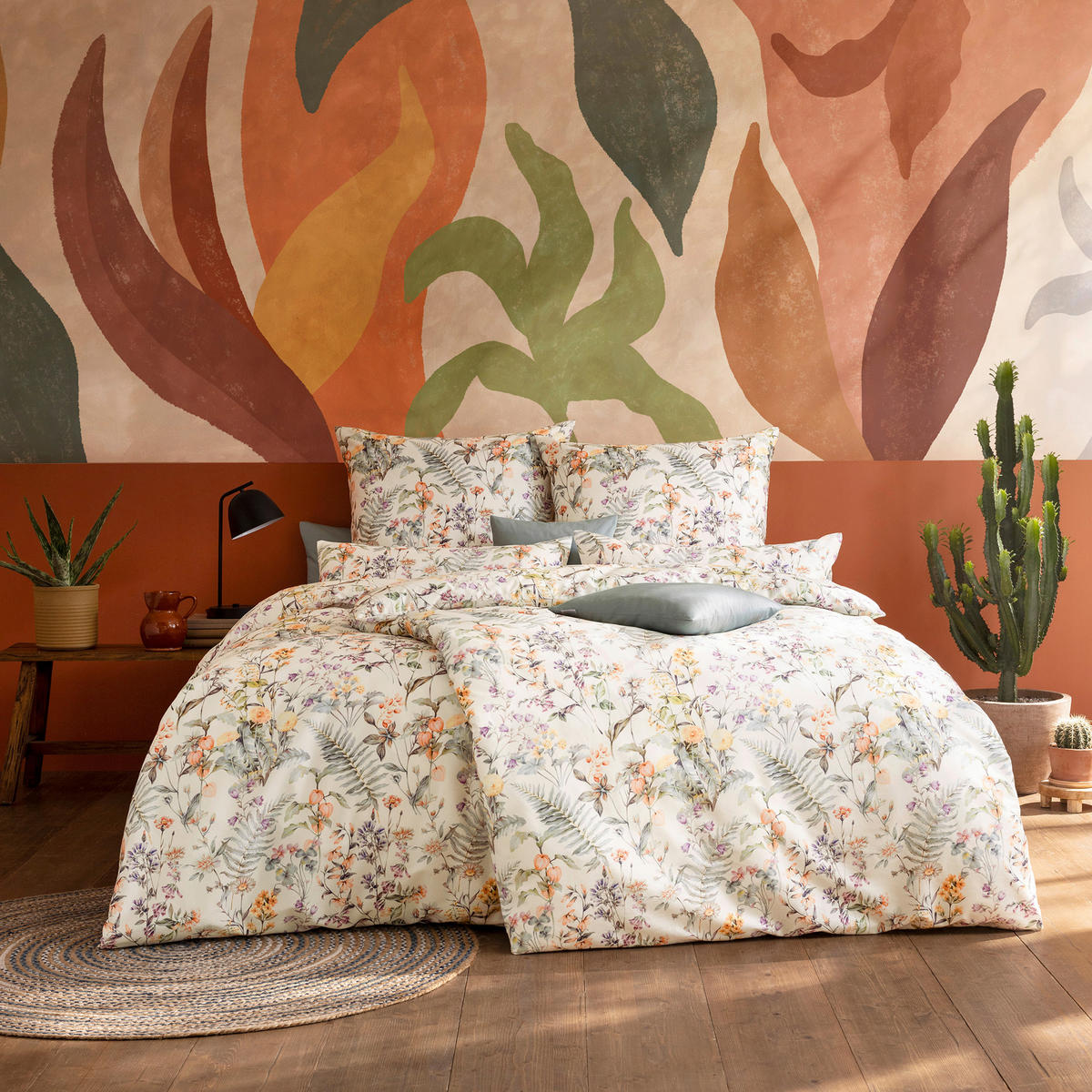 BETTWÄSCHE Atelier Makosatin 140/200 cm  - Aprikose, Design, Textil (140/200cm) - Estella