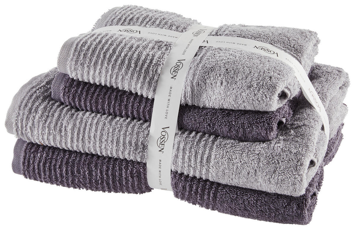 SET RUČNIKA , siva  BATONI  - siva, Basics, tekstil - Vossen