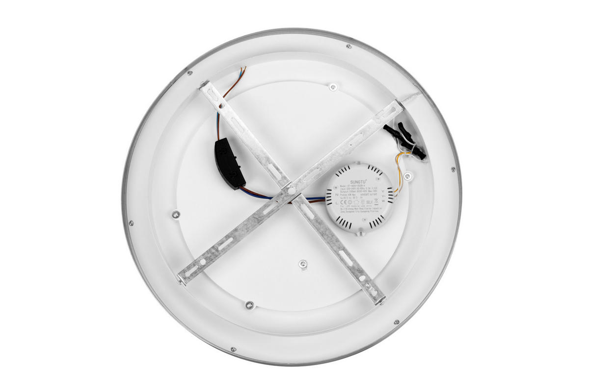 LED-DECKENLEUCHTE Bakersfield 48/8,5 cm   - Grau, Design, Metall (48/8,5cm) - Novel