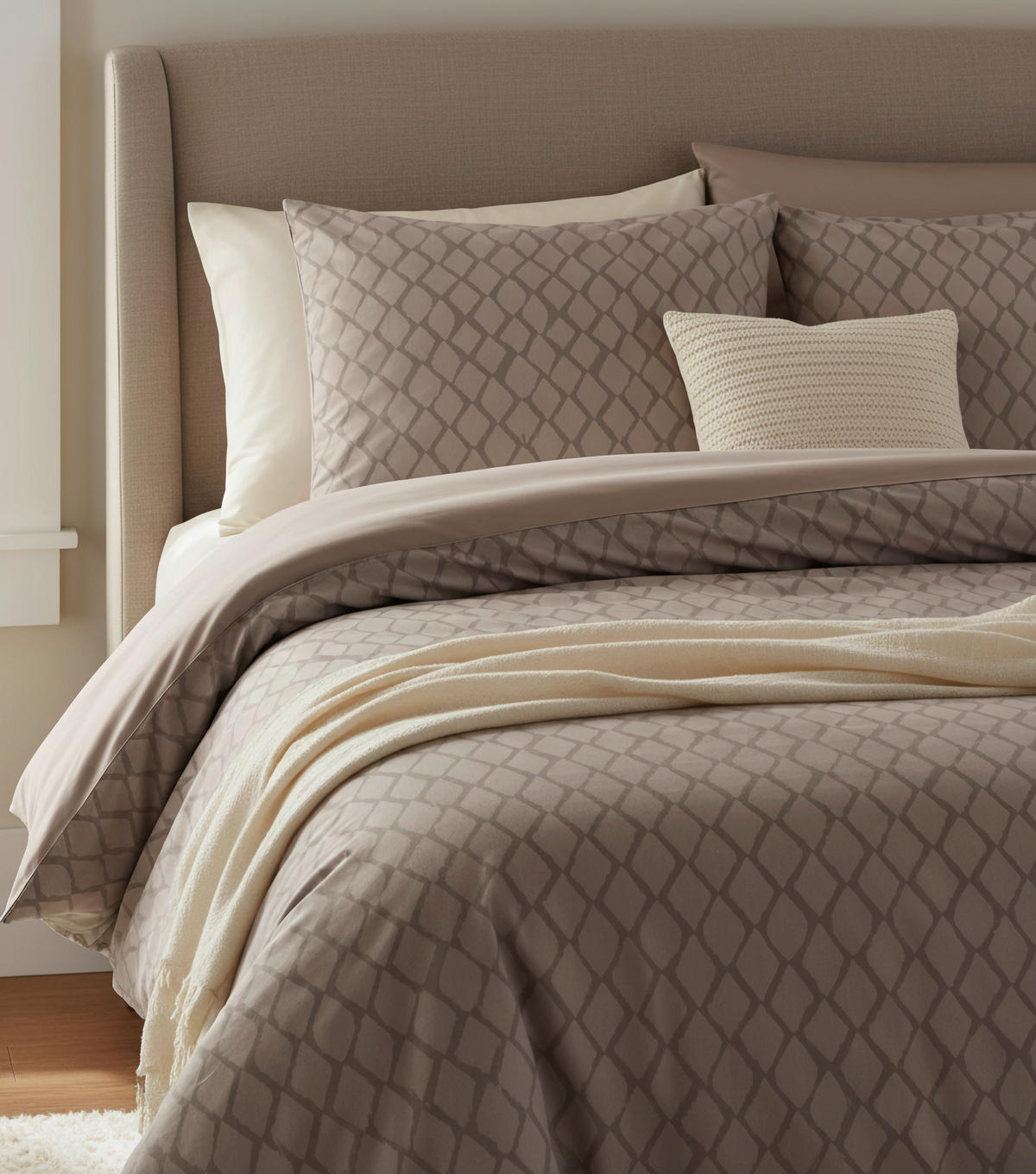 WENDEBETTWÄSCHE STRIPES DK Satin 140/200 cm  - Beige, Design, Textil (140/200cm) - Dieter Knoll