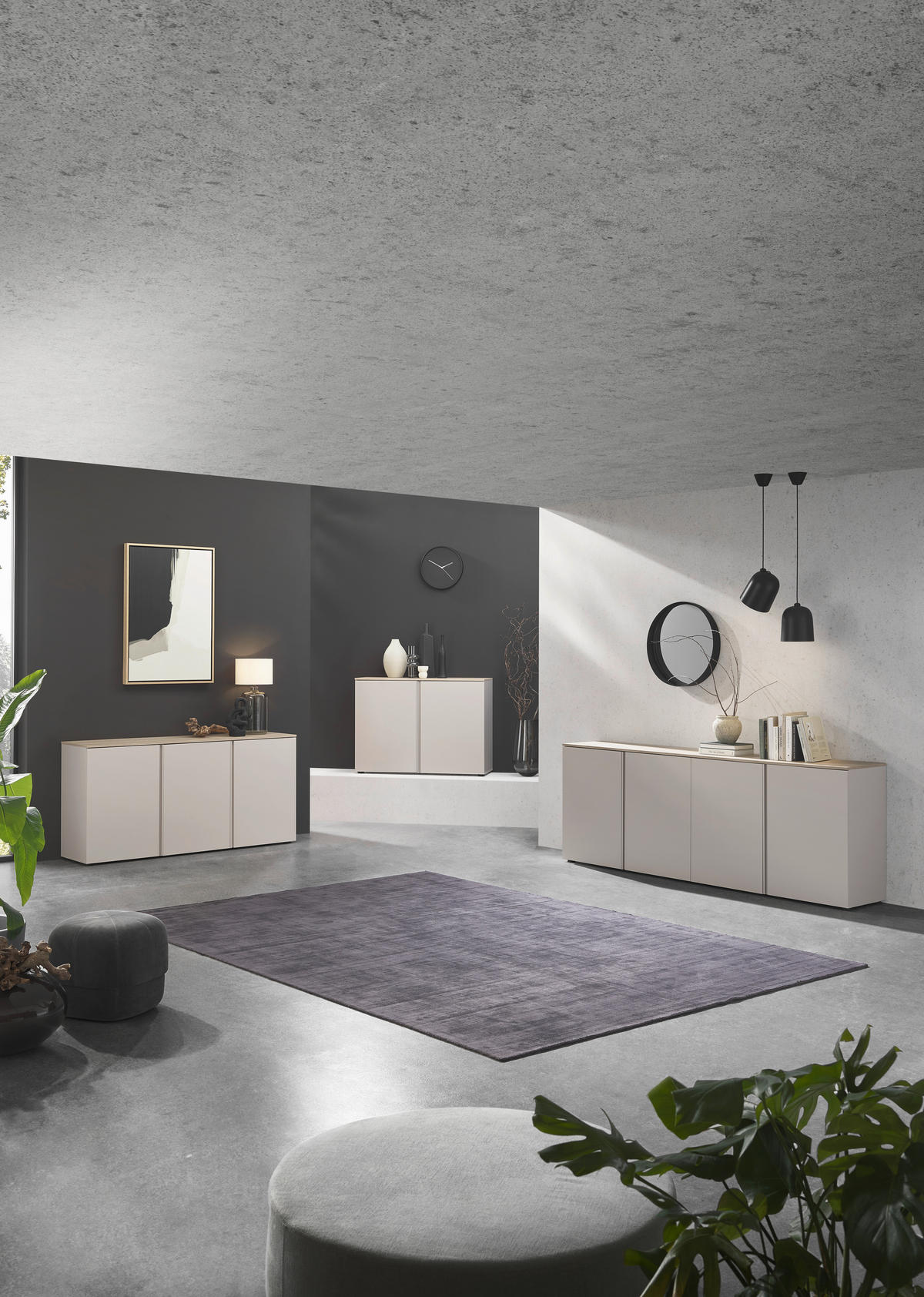 SIDEBOARD  in 120,2/89/43 cm  - Kaschmir/Eichefarben, Design, Holzwerkstoff/Kunststoff (120,2/89/43cm) - Voleo