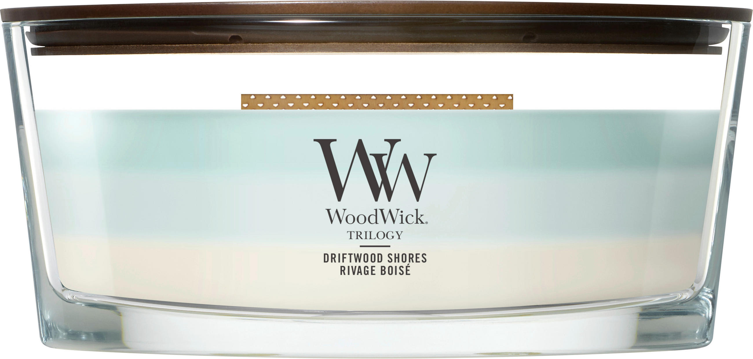 VONNÁ SVÍČKA  - bílá/čiré, Basics, parafín/sklo (19/9/12cm) - WoodWick