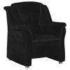 FAUTEUIL in Mikrofaser Schwarz  - Beige/Alufarben, Konventionell, Textil/Metall (90/100/89cm) - Beldomo Comfort