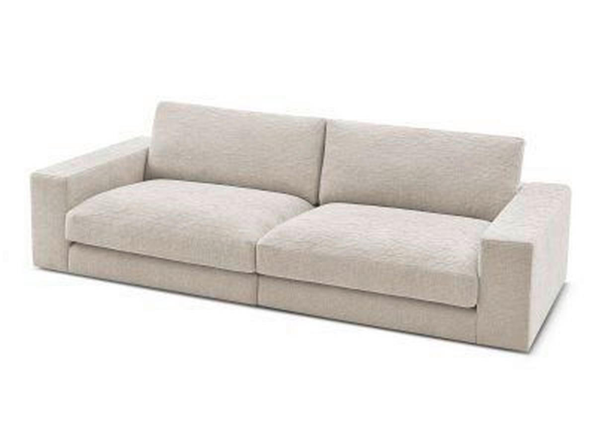 3-SITZER-SOFA LEONARD Struktur Beige  - Beige/Schwarz, MODERN, Kunststoff/Textil (234/109/77cm)
