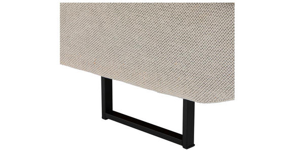 ECKSOFA in Webstoff Taupe  - Taupe/Schwarz, Design, Textil/Metall (280/235cm) - Hom`in