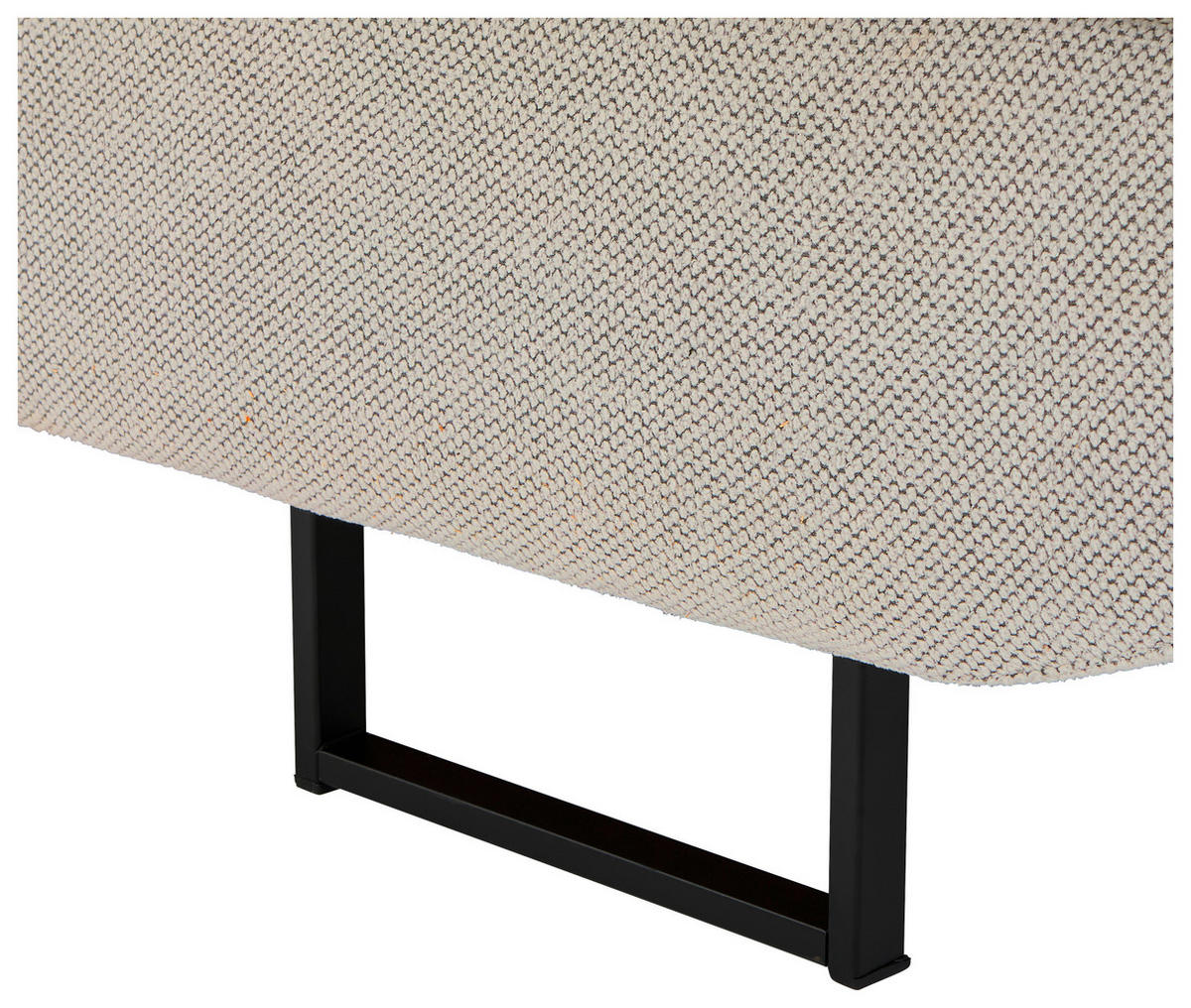 ECKSOFA in Webstoff Taupe  - Taupe/Schwarz, Design, Textil/Metall (280/235cm) - Hom`in