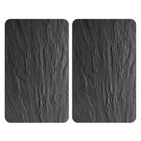 HERDABDECKPLATTE  - Schieferfarben, Design, Glas/Kunststoff (30/1,8-4,5/52cm) - Wenko