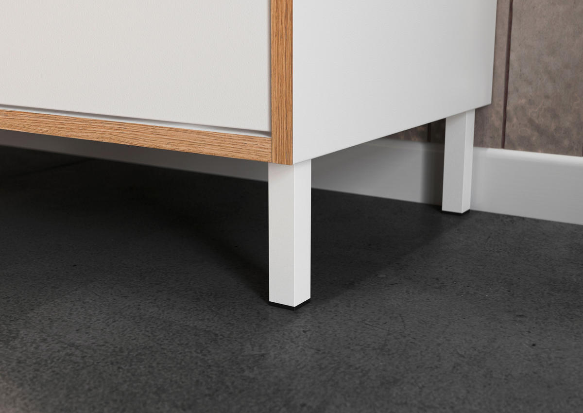 MIDISCHRANK 39/120/35 cm  - Eichefarben/Weiß, MODERN, Holzwerkstoff/Metall (39/120/35cm) - Germania