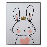 KINDERBILD Tiere  - Pink/Goldfarben, Basics, Holzwerkstoff/Kunststoff (40/50cm) - Monee