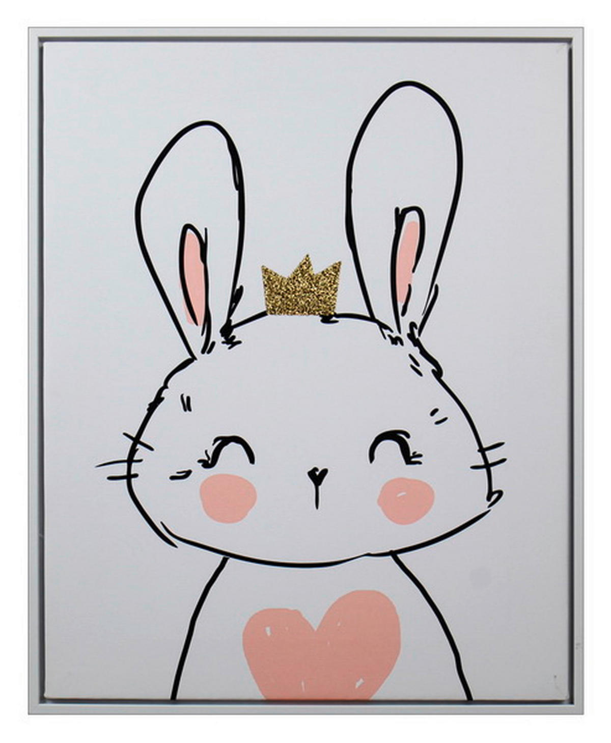 KINDERBILD Tiere  - Pink/Goldfarben, Basics, Holzwerkstoff/Kunststoff (40/50cm) - Monee