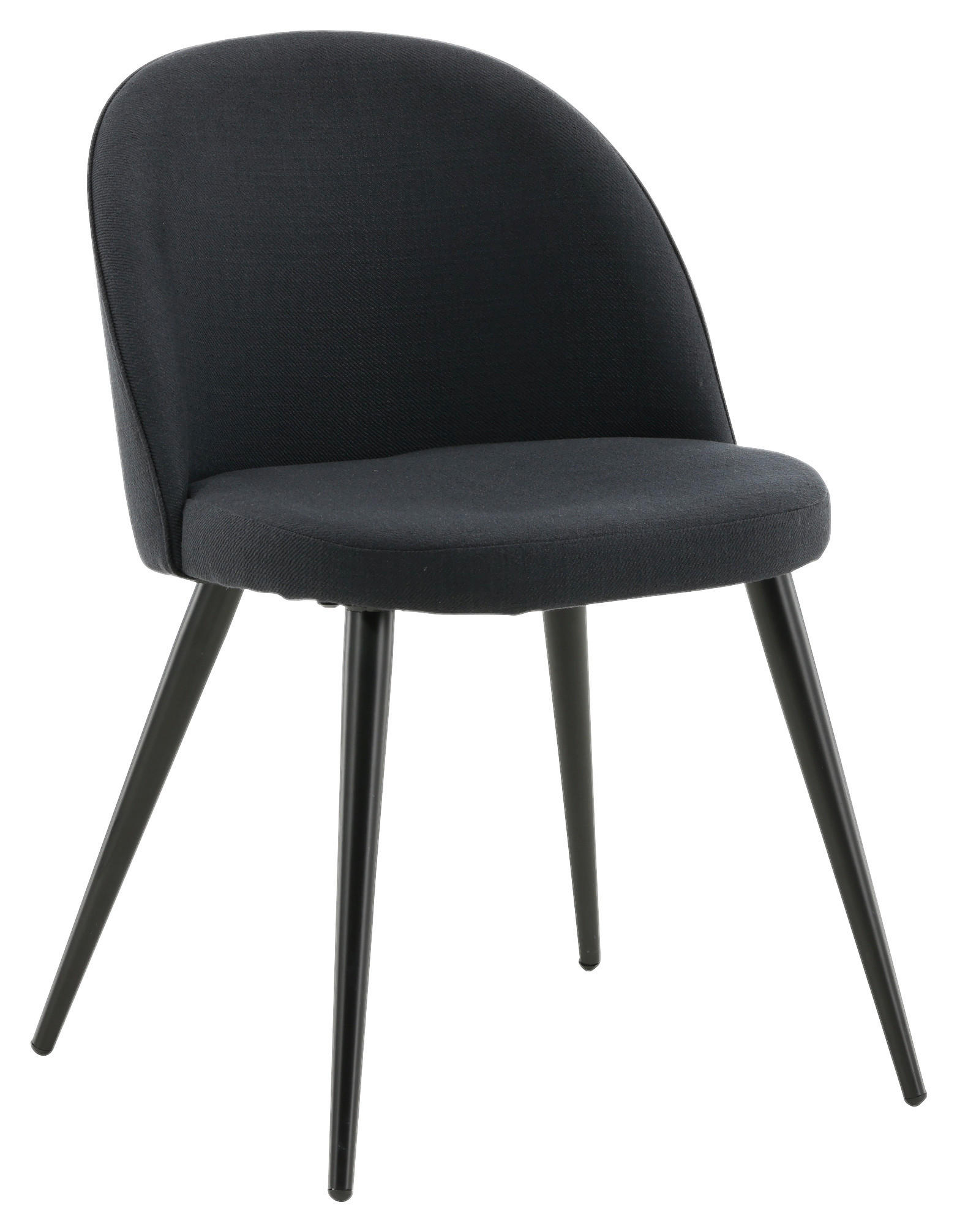 STUHL-SET 2 Stück  in Stahl Textilgeflecht Metall, Textil  - Schwarz, Design, Textil/Metall (57/76,5/50cm) - Livetastic