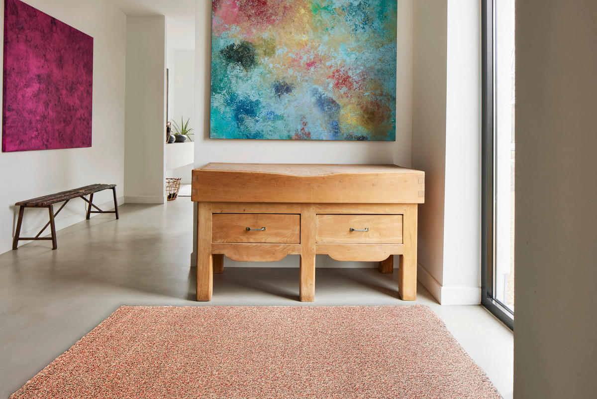 WEBTEPPICH Wohnzimmer 80/150 cm Tanami Rot, Beige, Rostfarben rechteckig  - Rostfarben/Beige, KONVENTIONELL, Textil (80/150cm) - Novel